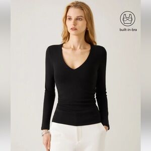 OGL Eco mousse 2.0 V neck ruched side brami top M NWT ORIGINAL PACKAGE